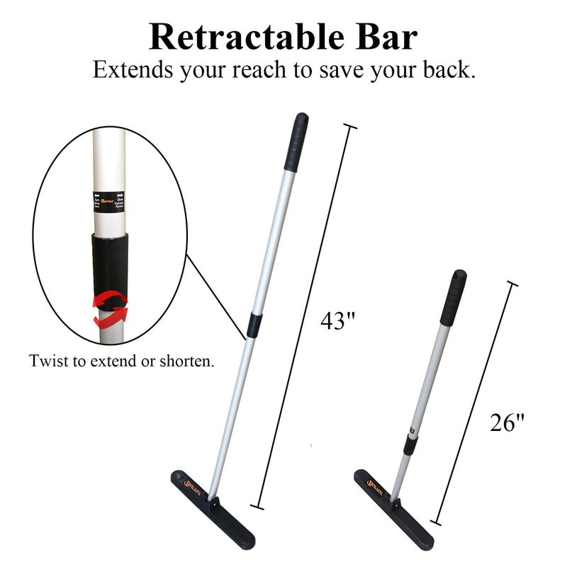 Burnur 14-inch 60Lbs Pull Heavy Duty Telescoping Magnetic Sweeper Pickup Tool- Screws Parts Finder Strong Magnet Sweeper/Super Strength Extendable Magnetic Metal Pick-up and Nail Magnet - Image 3
